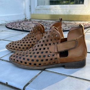 Musse & Cloud Perforated Cut-Out Booties -- Made in Spain
